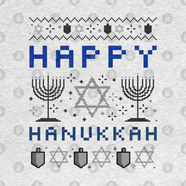 Happy Hanukkah Sweater-look design by Space Cadet Tees